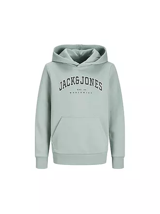 JACK & JONES | Sweat à capuche garçon - Hoodie JJECALEB | hellgrün